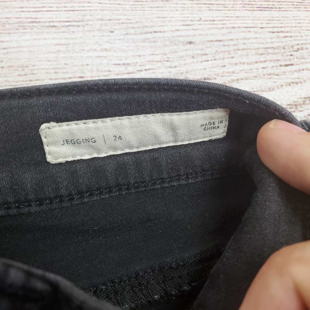 Pacsun | black distressed super stretch jegging - Picture 6 of 7